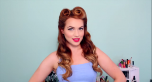 HAIR DIY: 1940's/50's Pinup Hair and Makeup Tutorial by Kayley Melissa (@letsmakeitup1)