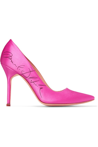 bright pink pumps