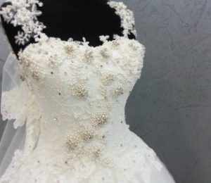 pearl wedding dress