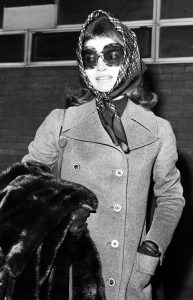 jackie kennedy scarf and sunglasses