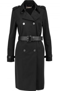 black clothing trench coat