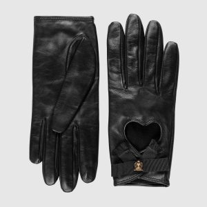 back to black - black leather gloves