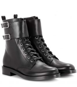 black shoes combat black leather boots