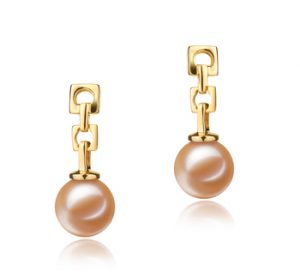 pink freshwater pearl earrings