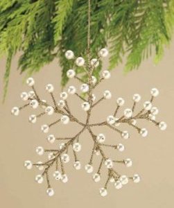 pearl christmas ornament
