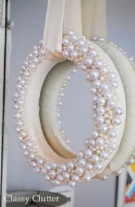 pearl decorated wreath
