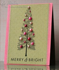 pearl decorated christmas card