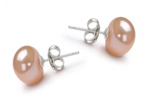 pink pearl earrings