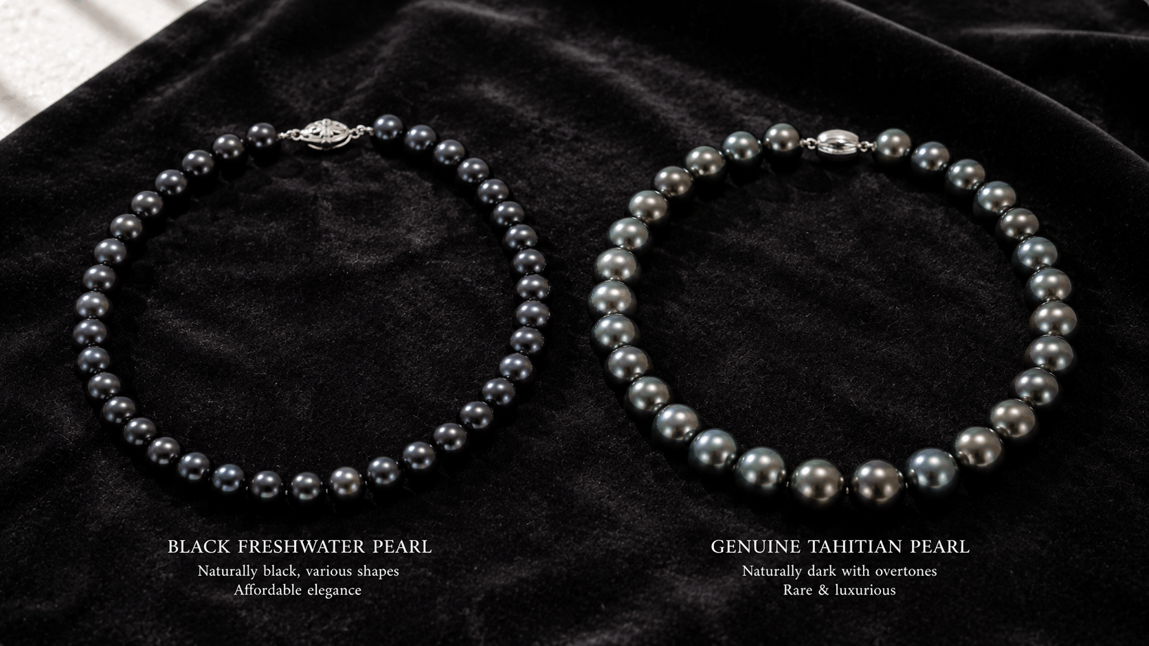 02. Black Freshwater Pearls vs Tahitian Pearls