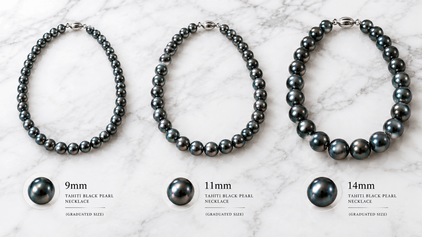 02. Size Guide for a Tahiti Black Pearl Necklace
