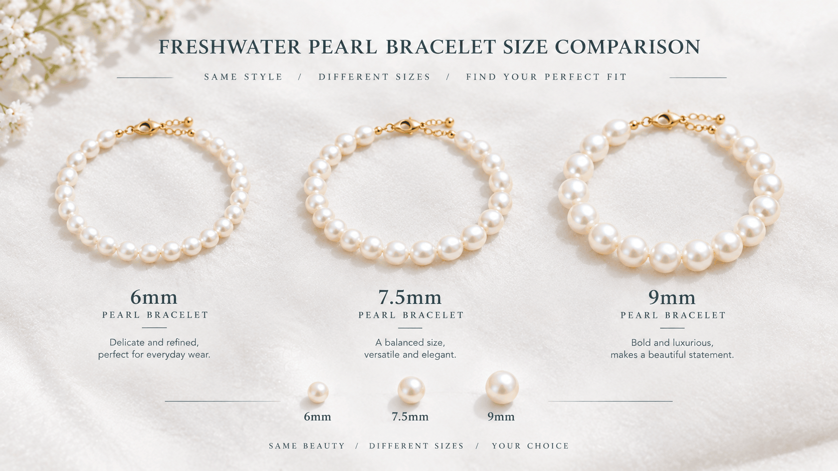03. Choosing the Right Size for a Pearl Bracelet Freshwater