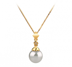 7-8mm AAA Quality Japanese Akoya Cultured Pearl Pendant in Georgia White