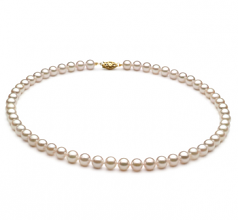 6-7mm AA+ Quality Chinese Akoya Cultured Pearl Necklace in White