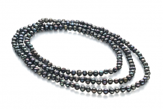 6-7mm A Quality Freshwater Cultured Pearl Necklace in Betty Black