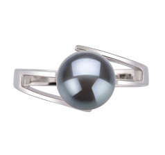 7-8mm AAA Quality Freshwater Cultured Pearl Ring in Jenna Black