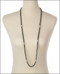 6-11mm A Quality Freshwater Cultured Pearl Necklace in Chloe Black