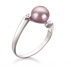 6-7mm AAA Quality Freshwater Cultured Pearl Ring in Dana Lavender