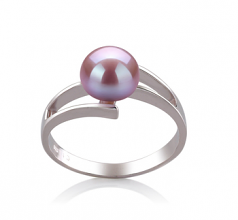 7-8mm AAA Quality Freshwater Cultured Pearl Ring in Jenna Lavender