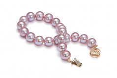 8.5-9.5mm AAA Quality Freshwater Cultured Pearl Bracelet in Lavender