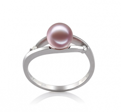 6-7mm AAAA Quality Freshwater Cultured Pearl Ring in Tanya Lavender