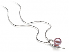 7-8mm AAAA Quality Freshwater Cultured Pearl Pendant in Destina Lavender