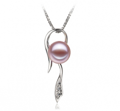 7-8mm AAAA Quality Freshwater Cultured Pearl Pendant in Jennifer Lavender
