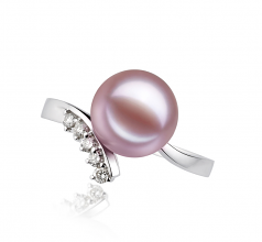 9-10mm AAAA Quality Freshwater Cultured Pearl Ring in Grace Lavender