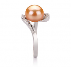 9-10mm AA Quality Freshwater Cultured Pearl Ring in Chantel Pink
