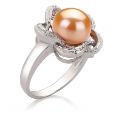 9-10mm AA Quality Freshwater Cultured Pearl Ring in Fiona Pink