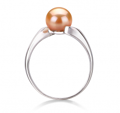 6-7mm AAA Quality Freshwater Cultured Pearl Ring in Dana Pink