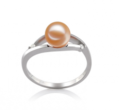 6-7mm AAAA Quality Freshwater Cultured Pearl Ring in Tanya Pink