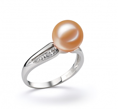 9-10mm AAAA Quality Freshwater Cultured Pearl Ring in Caroline Pink