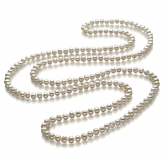 6-7mm A Quality Freshwater Cultured Pearl Necklace in Betty White