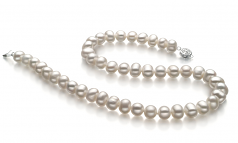 8-9mm A Quality Freshwater Cultured Pearl Necklace in Kaitlyn White