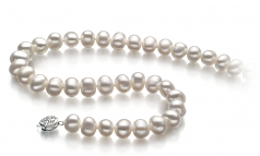 8-9mm A Quality Freshwater Cultured Pearl Necklace in Kaitlyn White