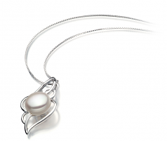 12-13mm AA Quality Freshwater Cultured Pearl Pendant in Hannah White