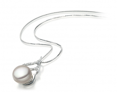 12-13mm AA Quality Freshwater Cultured Pearl Pendant in Tracy White