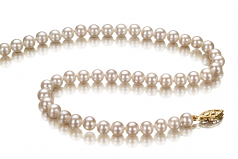 5-5.5mm AA Quality Freshwater Cultured Pearl Necklace in White