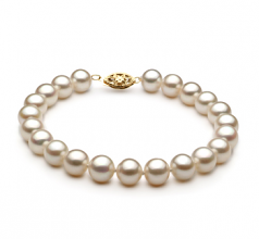 7.5-8.5mm AA Quality Freshwater Cultured Pearl Bracelet in White