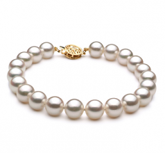 8-9mm AA Quality Japanese Akoya Cultured Pearl Bracelet in White