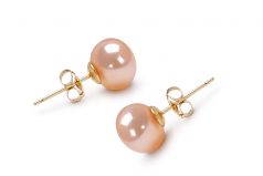 7-8mm AAA Quality Freshwater Cultured Pearl Earring Pair in Pink