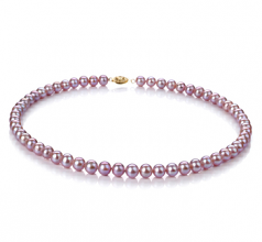 6-6.5mm AA Quality Freshwater Cultured Pearl Necklace in Lavender