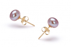 6-6.5mm AA Quality Freshwater Cultured Pearl Set in Lavender