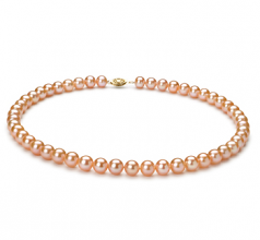 7-8mm AA Quality Freshwater Cultured Pearl Necklace in Pink