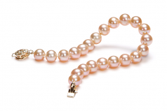 7-8mm AAA Quality Freshwater Cultured Pearl Bracelet in Pink