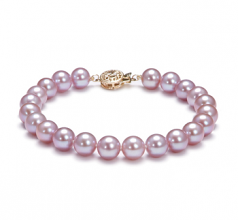 7.5-8mm AAA Quality Freshwater Cultured Pearl Bracelet in Lavender