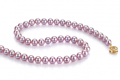 6-6.5mm AAAA Quality Freshwater Cultured Pearl Necklace in Lavender