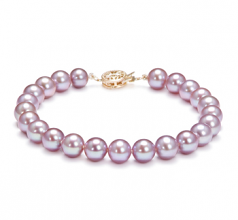 7-8mm AAAA Quality Freshwater Cultured Pearl Bracelet in Lavender