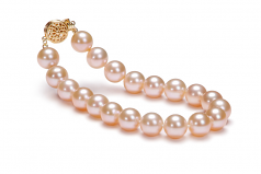 8.5-9mm AAAA Quality Freshwater Cultured Pearl Bracelet in Pink