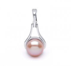 9-10mm AA Quality Freshwater Cultured Pearl Pendant in Enhancer Pink